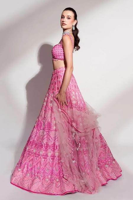 Anshika Tak Label Embroidered Sequins & Bead Lehenga Set 