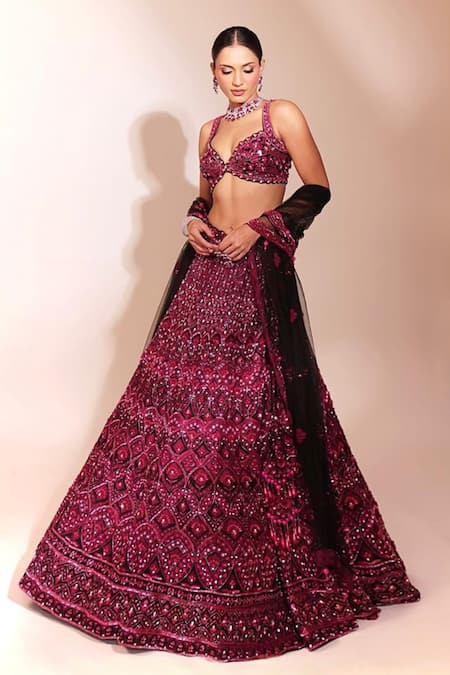 Anshika Tak Label Sequin Embellished Bridal Lehenga Set 