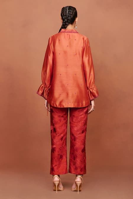 Sue Mue Zun Floral Butti Shirt & Pant Set 