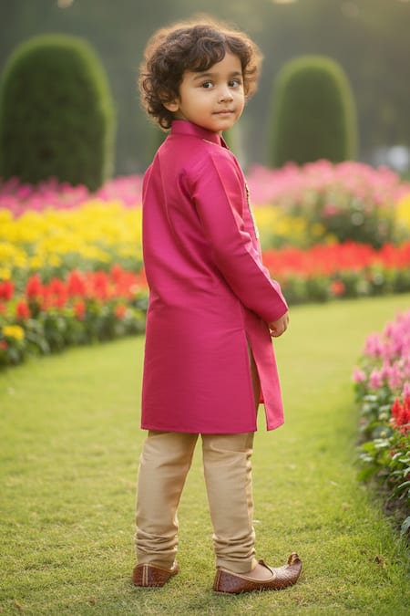 Maaikid Embellished Kurta & Churidar Set 