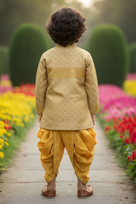 Maaikid Banarasi Brocade Sherwani With Dhoti Pant 