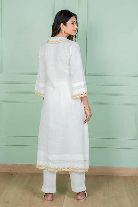 Gothilo Lily Linen Kurta & Pant Set 