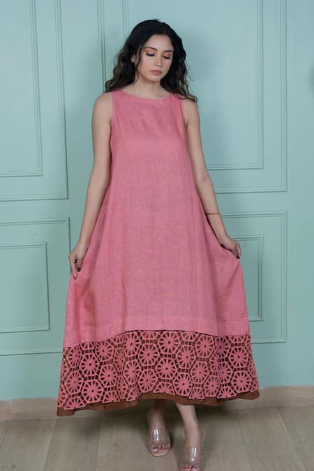 Gothilo Gulabi Linen Long Dress 