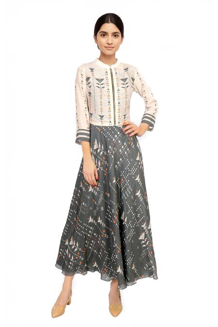Soup By Sougat Paul Printed Jacket Style Dress 