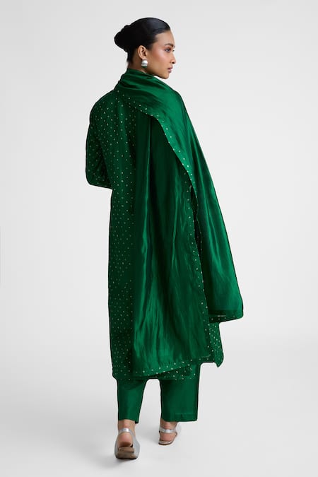 Naina Jain Mirror Embroidered Straight Kurta Set 