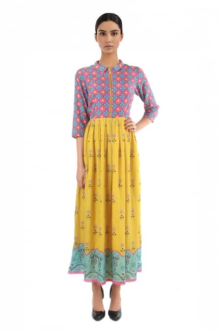 Soup By Sougat Paul Floral Printed Zippered Dress 