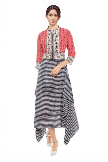 Soup By Sougat Paul Draped Dress with Jacket 