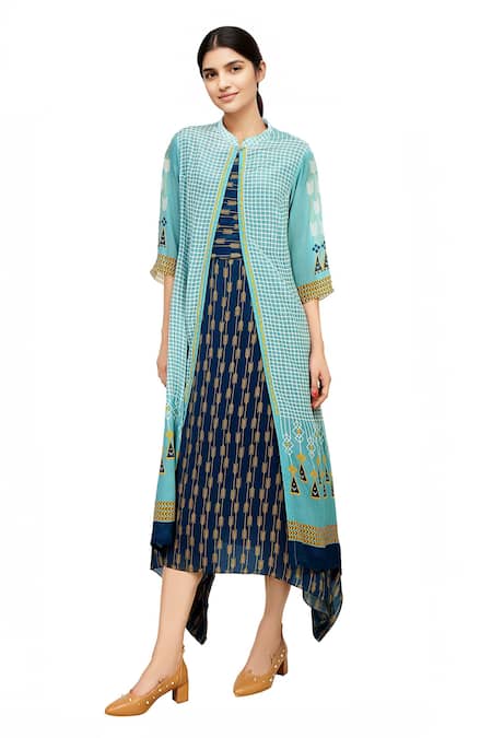 Soup By Sougat Paul Printed Asymmetric Dress 