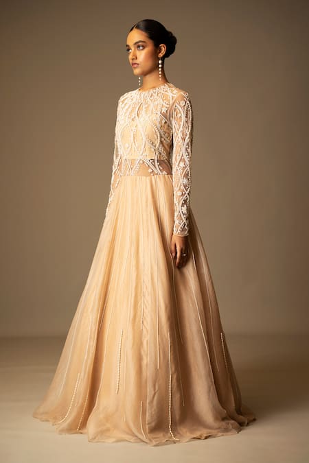 Vivek Patel Embellished Blouse With Lehenga Saree 