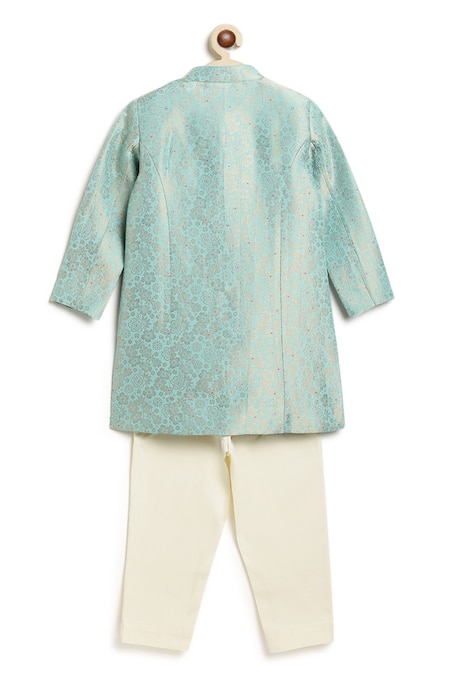 Tiber Taber Floral Woven Sherwani Set 