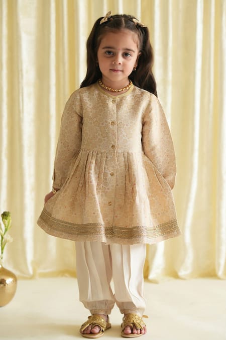 Tiber Taber Floral Woven Kurta With Salwar 