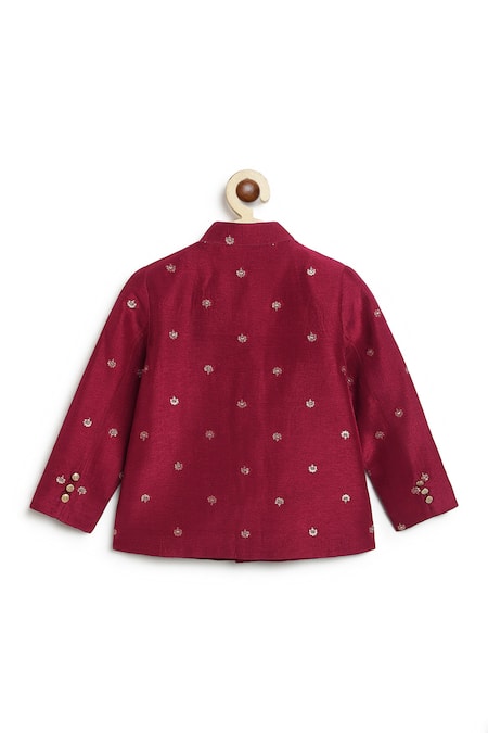 Tiber Taber Floral Woven Bandhgala