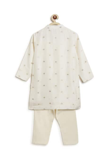 Tiber Taber Floral Woven Kurta Set 