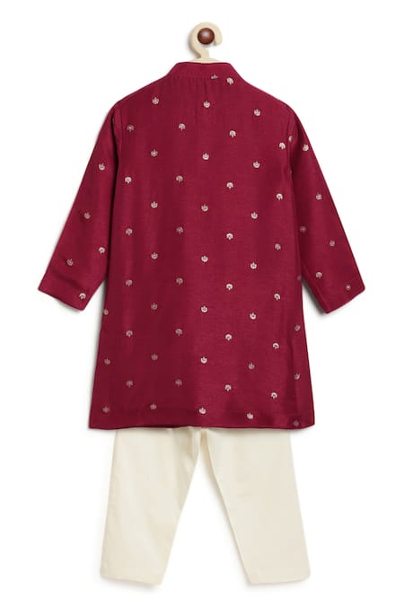Tiber Taber Floral Woven Kurta Set 