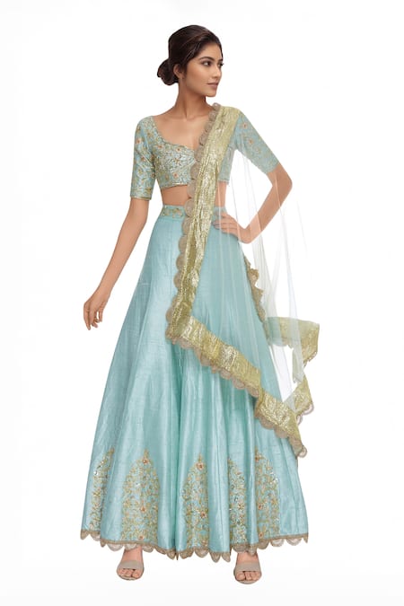 Neha Khullar Gota & sequin embellished lehenga set 