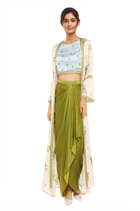 Soup By Sougat Paul Draped Dhoti Skirt Set 
