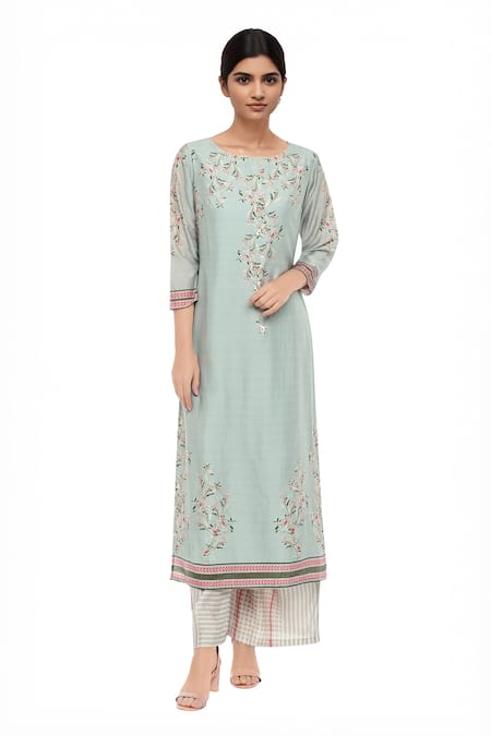 Soup By Sougat Paul Chanderi Printed Kurta & Palazzo Set 