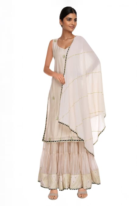 Neha Khullar Gota & sequin embroidered kurta sharara set 