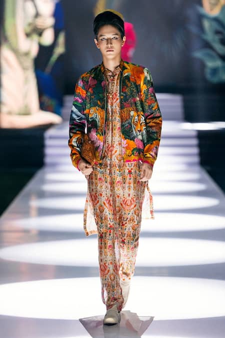 MR. Ajay Kumar Stratus Printed Bomber Jacket 