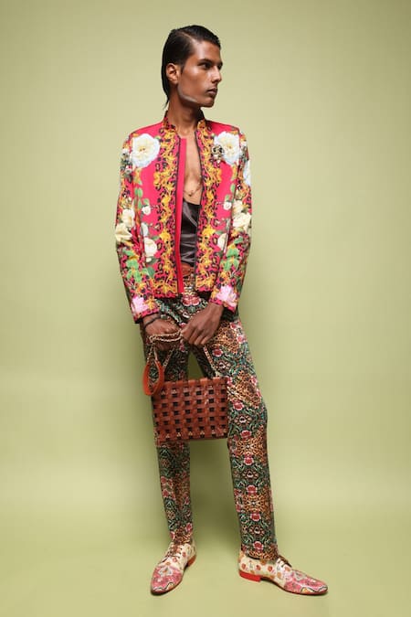 MR. Ajay Kumar Wild Monarch Print Bomber Jacket 