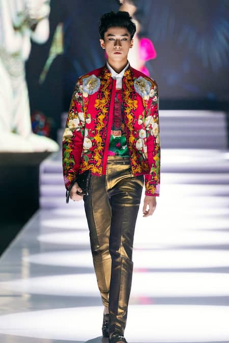 MR. Ajay Kumar Wild Monarch Print Bomber Jacket 