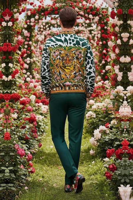 MR. Ajay Kumar Monsoon Print Bomber Jacket 
