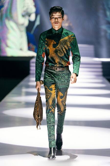 MR. Ajay Kumar Rising Phoenix Print Pant Set 