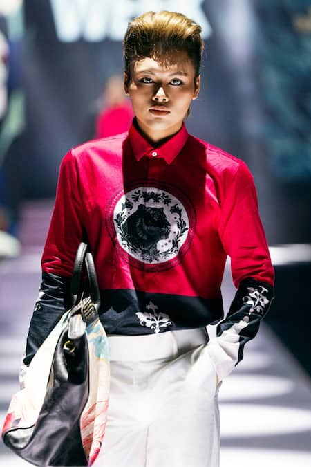 MR. Ajay Kumar Sher Signature Print Shirt 