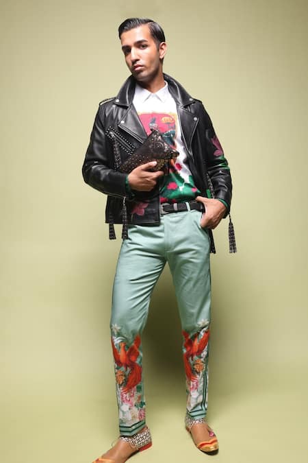 MR. Ajay Kumar Ronny Side Striper Print Trouser