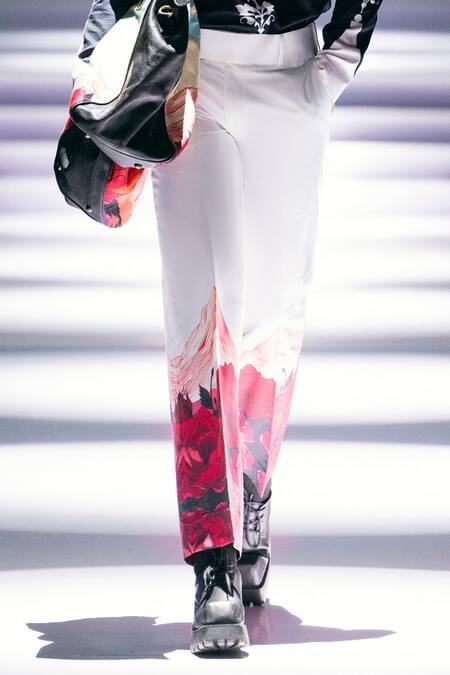 MR. Ajay Kumar_Multi Color Polyester Mountain Print Trouser _Online_at_Aza_Fashions