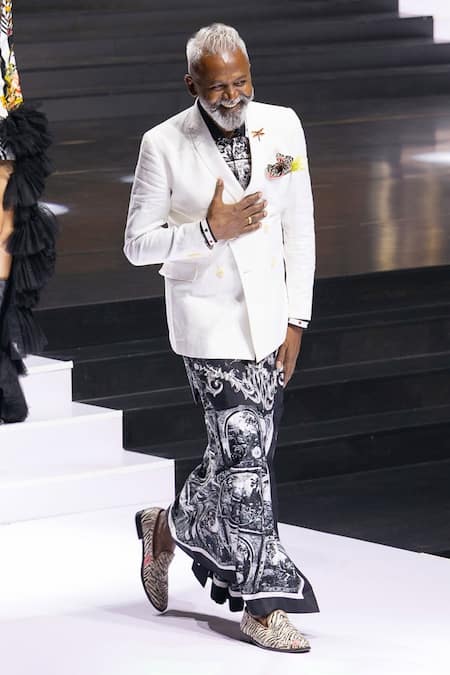 MR. Ajay Kumar Baroque Pre-Pleated Sarong Dhoti Pant 