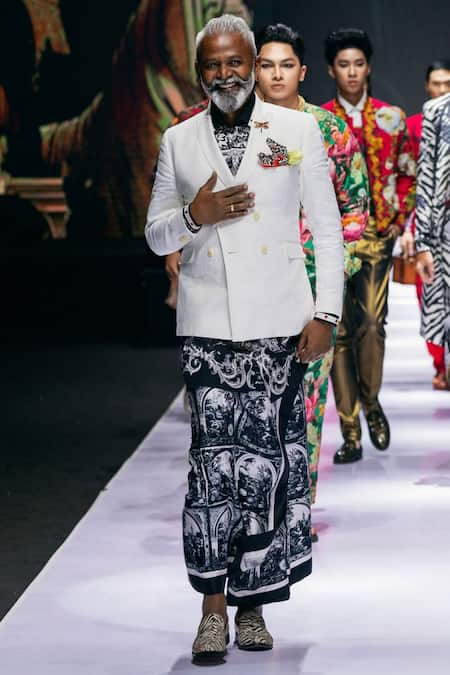 MR. Ajay Kumar Baroque Pre-Pleated Sarong Dhoti Pant 