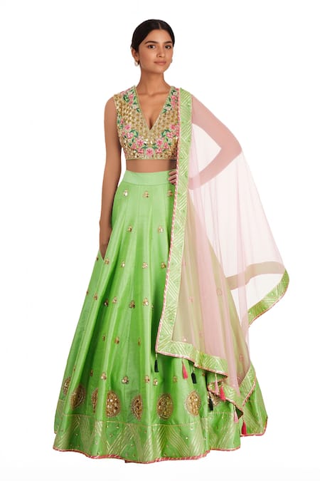 Neha Khullar Bead Embroidered Lehenga Set 