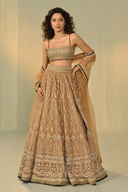 Cedar & Pine Zuleikha Embroidered Blouse Lehenga Set 