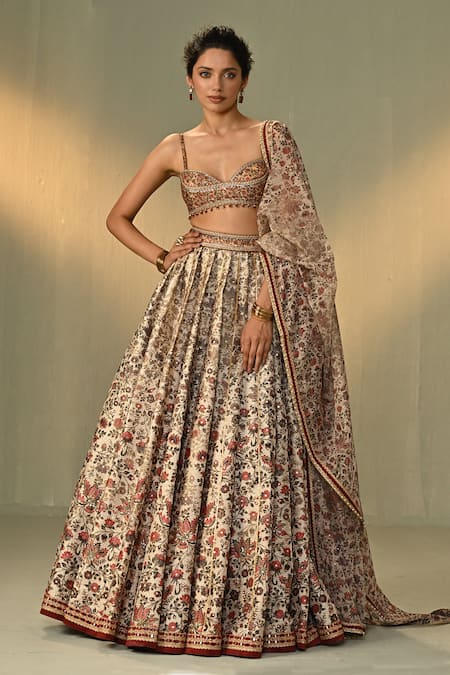 Cedar & Pine Ghalib Floral Print Lehenga Set 
