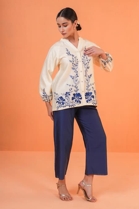 Origani Resham Thread Embroidered Top 