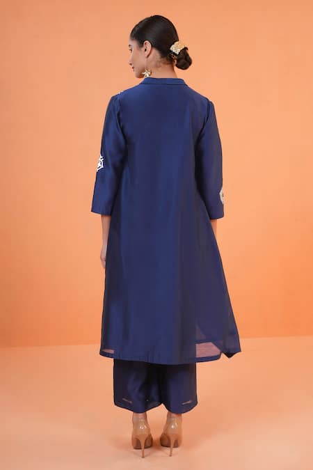 Origani Resham Embroidered Jacket Pant Set 