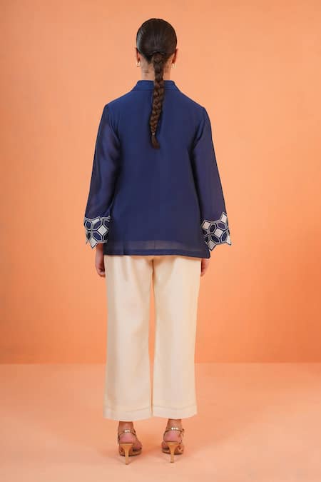 Origani Cutwork Shirt & Pant Set 