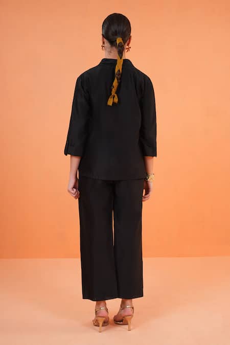 Origani Resham Applique Shirt & Pant Set 