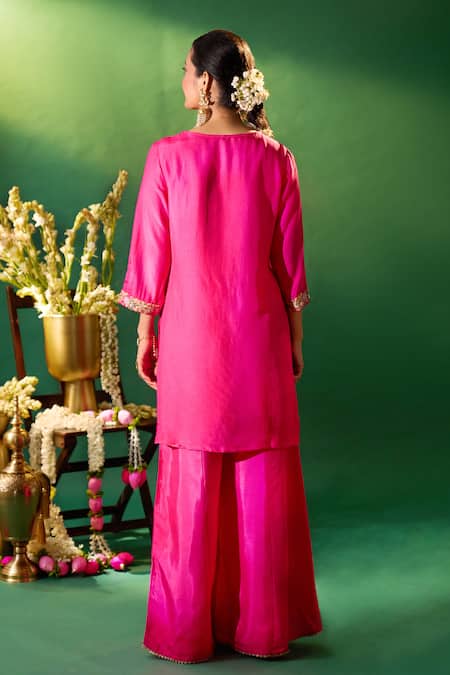 Samyukta Singhania Embroidered Yoke Kurta Sharara Set 