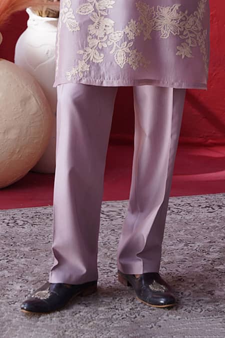 Buy_AUGUST by Swati Akash Jhunjhunwala_Pink Organza Embroidery Floral Kurta Set _Online_at_Aza_Fashions