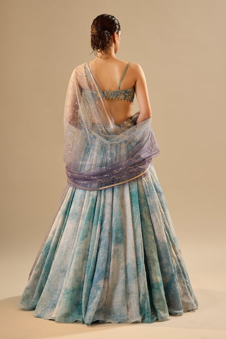 Cedar & Pine Mukaish Work Lehenga Set 