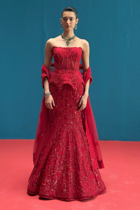 Mishru Kate Embellished Corset Lehenga Set 