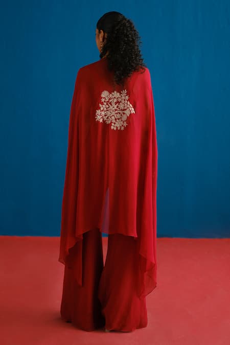 Mishru Aurea Embroidered Cape Pant Set 