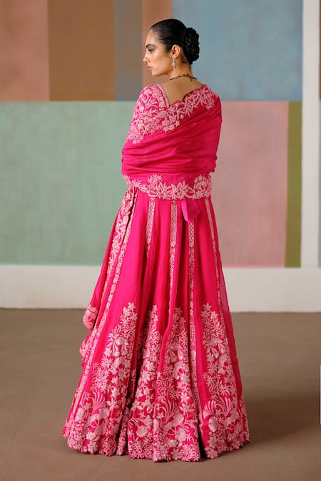 Mishru Valerie Floral Embroidered Lehenga Set 