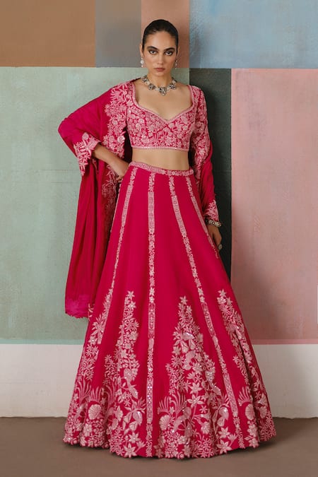 Mishru Valerie Floral Embroidered Lehenga Set 