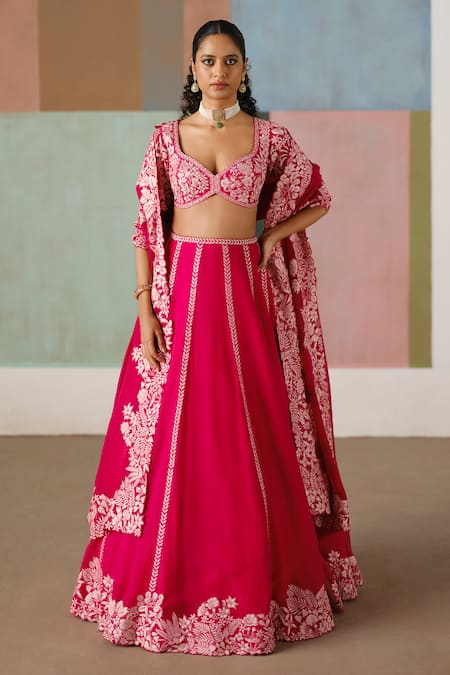 Mishru Ruhani Floral Embroidered Lehenga Set 