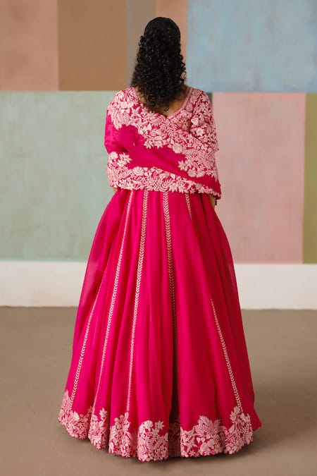 Mishru Ruhani Floral Embroidered Lehenga Set 