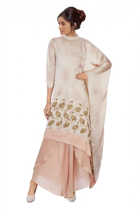 Neeta Bhargava Asymmetric Cape & Palazzo Set 
