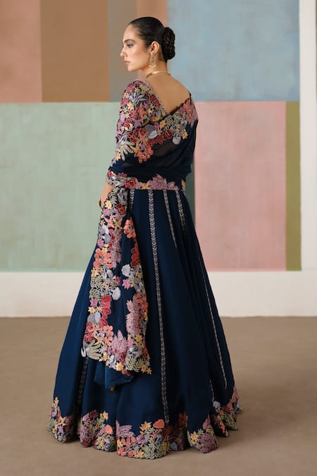 Mishru Ruhani Floral Embroidered Lehenga Set 